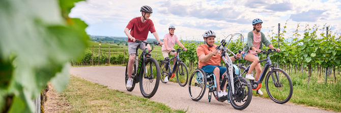 Tour mit Pedelecs und Handbikes